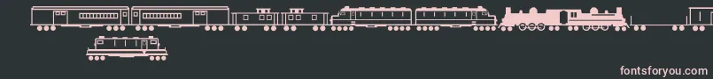 TrainsRegular Font – Pink Fonts on Black Background