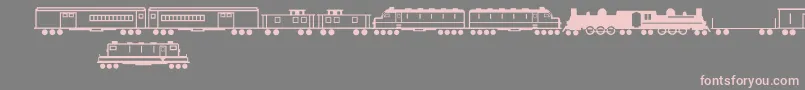 TrainsRegular Font – Pink Fonts on Gray Background