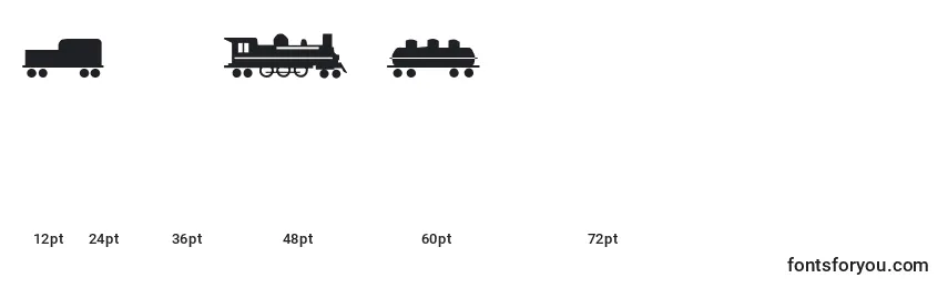 TrainsRegular Font Sizes
