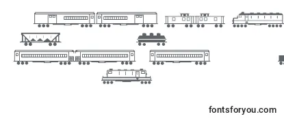 Überblick über die Schriftart TrainsRegular