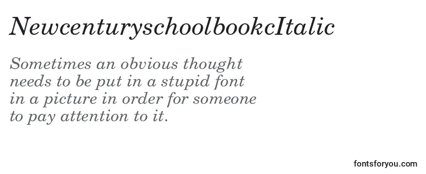 NewcenturyschoolbookcItalic Font