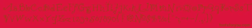 FunstuffRegular Font – Brown Fonts on Red Background