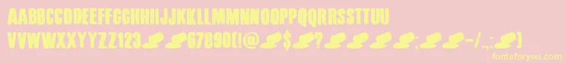 DkBitumen Font – Yellow Fonts on Pink Background