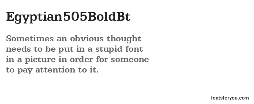 Review of the Egyptian505BoldBt Font