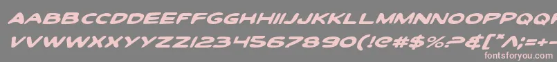 ToonTownIndustrialExpItal Font – Pink Fonts on Gray Background