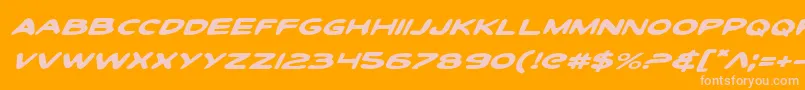 ToonTownIndustrialExpItal Font – Pink Fonts on Orange Background