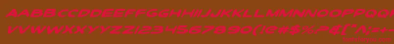 ToonTownIndustrialExpItal Font – Red Fonts on Brown Background