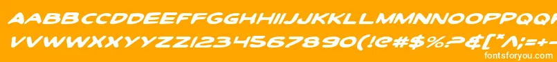 ToonTownIndustrialExpItal Font – White Fonts on Orange Background