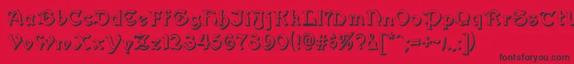 AugustaShadow Font – Black Fonts on Red Background