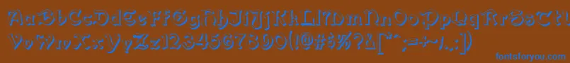 AugustaShadow Font – Blue Fonts on Brown Background