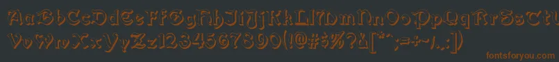 Czcionka AugustaShadow – brązowe czcionki na czarnym tle