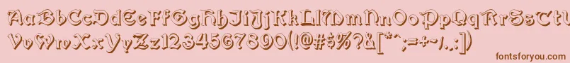 AugustaShadow Font – Brown Fonts on Pink Background