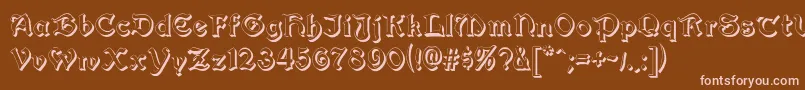 AugustaShadow Font – Pink Fonts on Brown Background