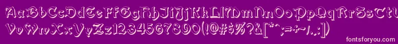 AugustaShadow Font – Pink Fonts on Purple Background