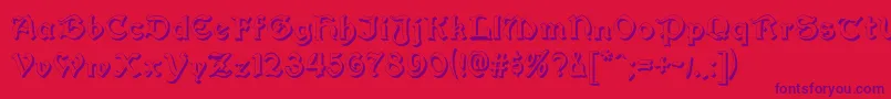 AugustaShadow Font – Purple Fonts on Red Background