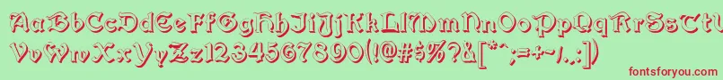 AugustaShadow Font – Red Fonts on Green Background