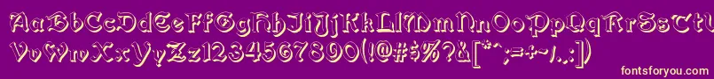 AugustaShadow Font – Yellow Fonts on Purple Background
