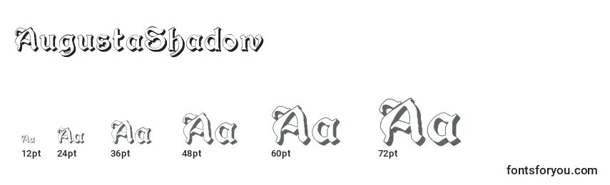 Größen der Schriftart AugustaShadow