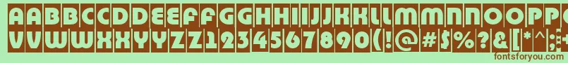 ABighaustitulcm Font – Brown Fonts on Green Background