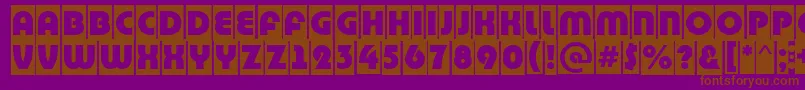 ABighaustitulcm Font – Brown Fonts on Purple Background