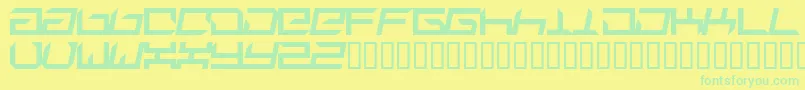 Suplex ffy Font – Green Fonts on Yellow Background