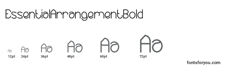EssentialArrangementBold-fontin koot