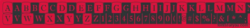 Czcionka AAntiquetrdcmdc1cb – czarne czcionki na czerwonym tle