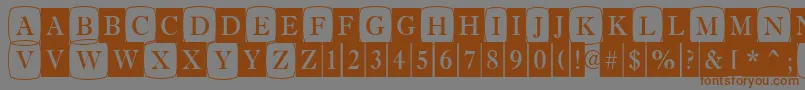 fuente AAntiquetrdcmdc1cb – Fuentes Marrones Sobre Fondo Gris