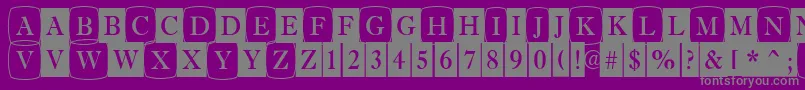 Fonte AAntiquetrdcmdc1cb – fontes cinzas em um fundo violeta