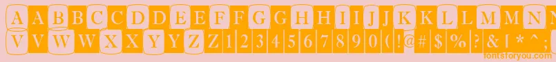 AAntiquetrdcmdc1cb Font – Orange Fonts on Pink Background