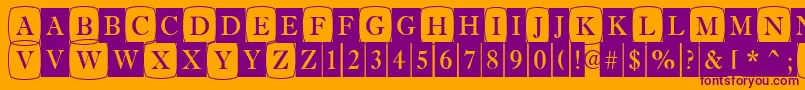 Шрифт AAntiquetrdcmdc1cb – фиолетовые шрифты на оранжевом фоне