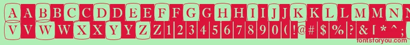 AAntiquetrdcmdc1cb Font – Red Fonts on Green Background