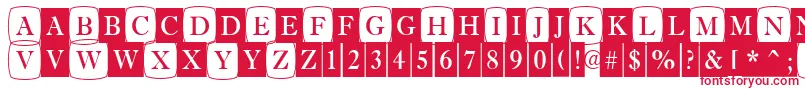 AAntiquetrdcmdc1cb Font – Red Fonts on White Background
