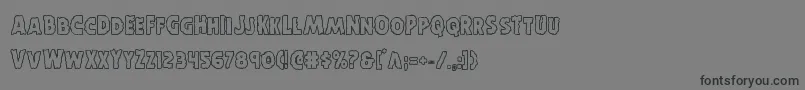 フォントHorroweenout – 黒い文字の灰色の背景