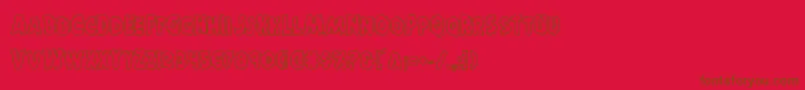 Horroweenout Font – Brown Fonts on Red Background