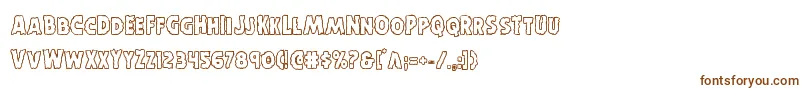 Шрифт Horroweenout – коричневые шрифты на белом фоне