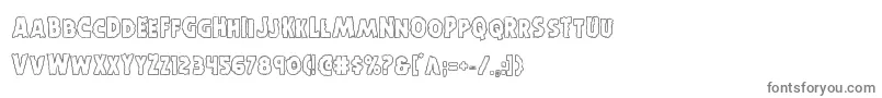 フォントHorroweenout – 白い背景に灰色の文字