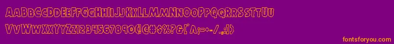 Horroweenout Font – Orange Fonts on Purple Background