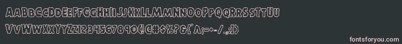 Horroweenout Font – Pink Fonts on Black Background