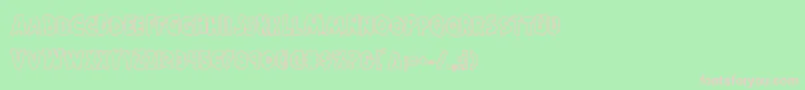 Horroweenout-fontti – vaaleanpunaiset fontit vihreällä taustalla