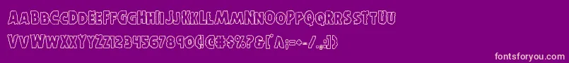 Horroweenout Font – Pink Fonts on Purple Background