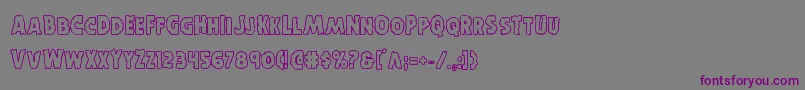 Шрифт Horroweenout – фиолетовые шрифты на сером фоне