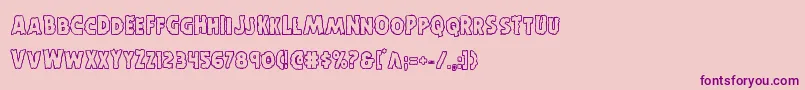 Horroweenout Font – Purple Fonts on Pink Background