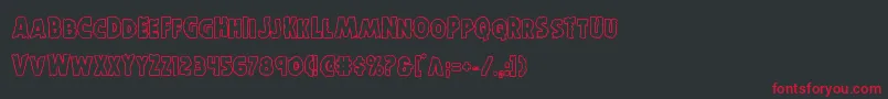 Horroweenout Font – Red Fonts on Black Background