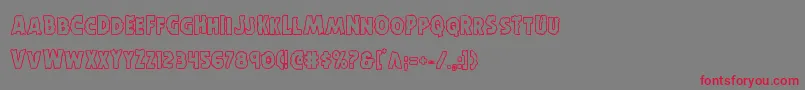 Horroweenout Font – Red Fonts on Gray Background