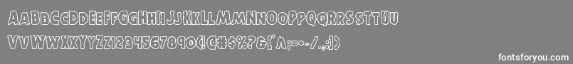 フォントHorroweenout – 灰色の背景に白い文字