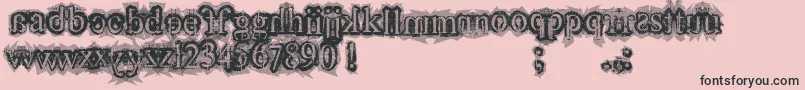 FinalLap-Schriftart – Schwarze Schriften auf rosa Hintergrund