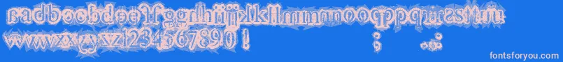 フォントFinalLap – ピンクの文字、青い背景