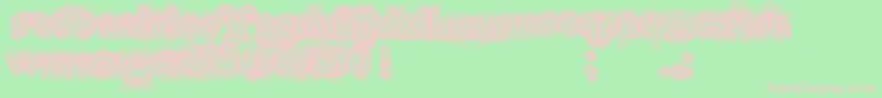 FinalLap Font – Pink Fonts on Green Background