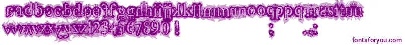 Шрифт FinalLap – фиолетовые шрифты на белом фоне
